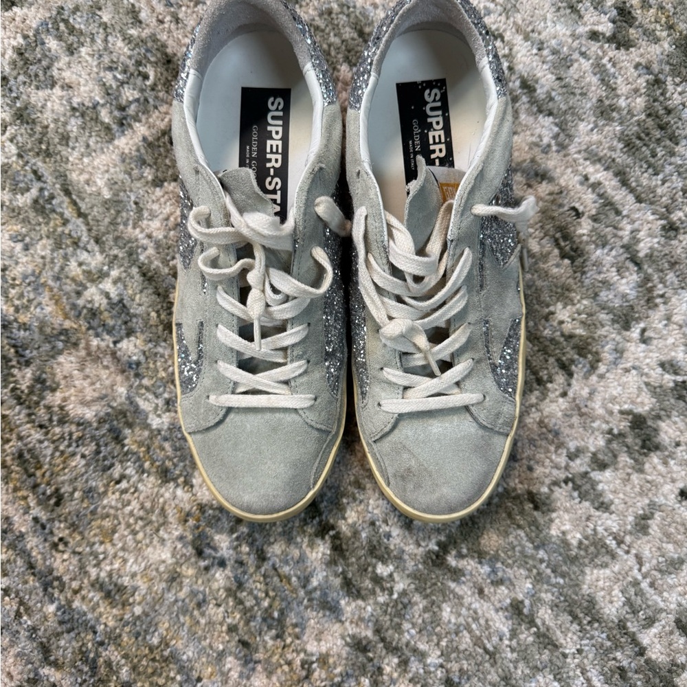 Golden Goose Gray and Silver Women's Sneakers